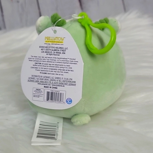 🆕️NWT Squishmallows Official Palmer Green Goat Clip On Collectible Mini Plush - Picture 7 of 13